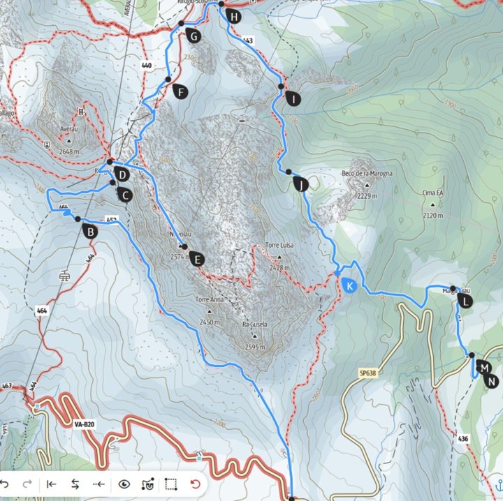 Abb. 5: Wanderung Samstag Gruppe B – um die La Gusela herum